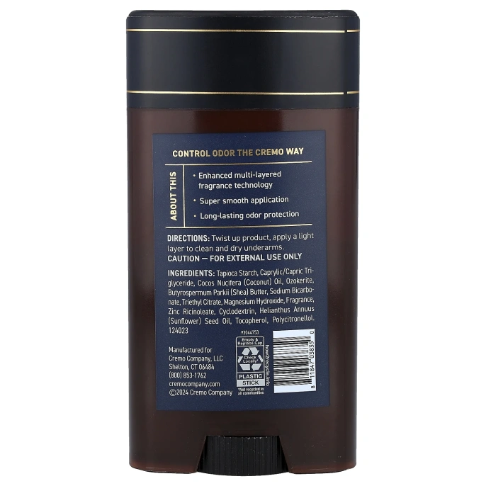 Cremo, Дезодорант, Palo Santo, 75 г (2,65 унции)