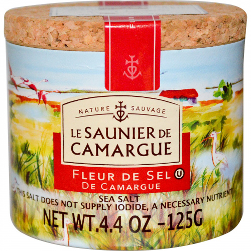 Le Saunier de Camargue, Флер де Сель, морская соль, 4,4 унции (125 г)