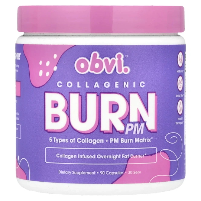 Obvi, Collagenic Burn PM, 90 капсул