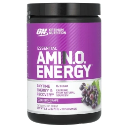 Optimum Nutrition, Essential Amin.O. Energy, виноград сорта "Конкорд", 9,5 унц. (270 г)