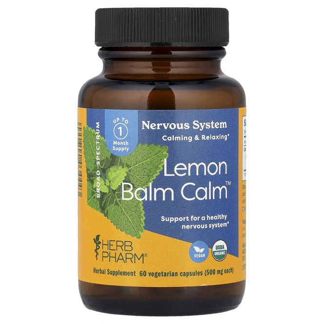 Herb Pharm, Lemon Balm Calm™, 500 мг, 60 вегетарианских капсул