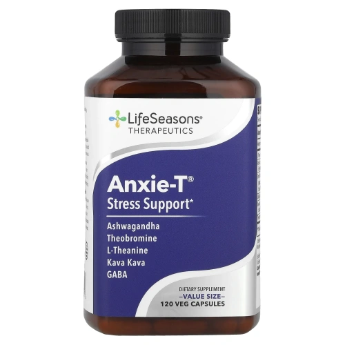 LifeSeasons, Anxie-T®, поддержка при стрессе, 120 растительных капсул