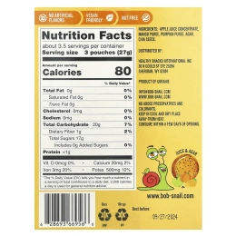 Bob Snail, Fruit Gummy Snack, яблоко, манго, тыква и чиа, 10 шт., 9 г (0,32 унции)