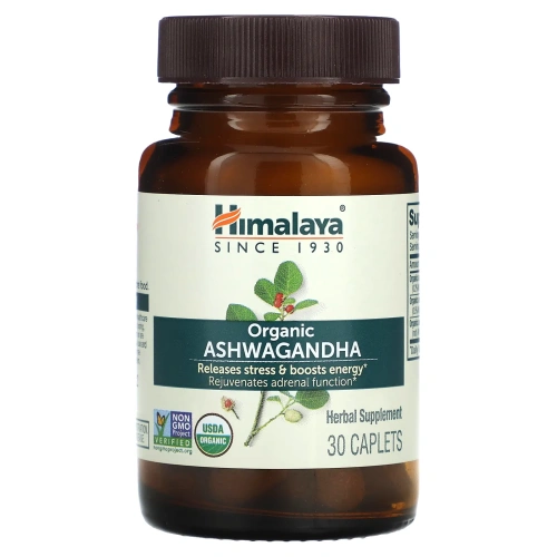 Himalaya, Органическая ашваганда, 30 капсул