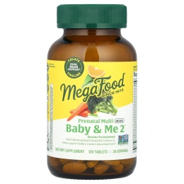 MegaFood, Baby & Me 2™, пренатальные мультивитамины, 120 таблеток