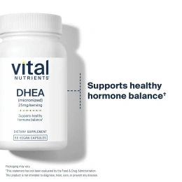 Vital Nutrients, ДГЭА (микронизированный), 25 мг, 60 веганских капсул