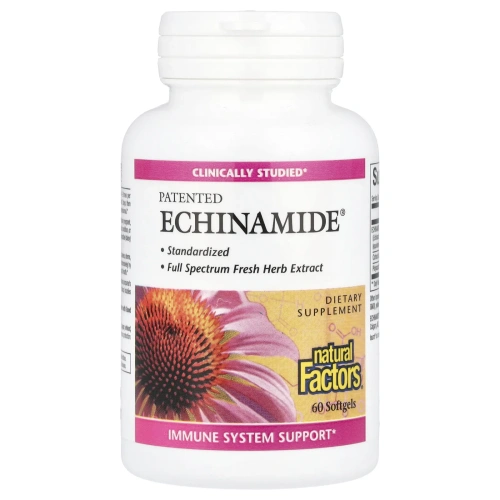 Natural Factors, Echinamide, 60 мягких табеток