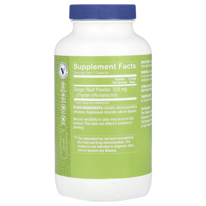 The Vitamin Shoppe, Корень имбиря, 550 мг, 300 капсул