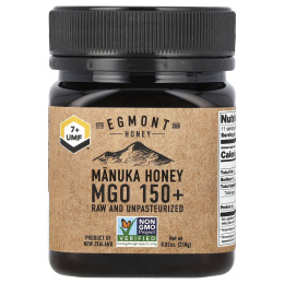 Egmont Honey, Мед манука, необработанный и непастеризованный, MGO 150+, 250 г (8,82 унции)