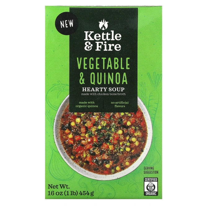 Kettle & Fire, сытный суп, овощи и киноа, 454 г (16 унций)