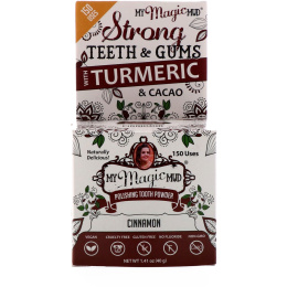 My Magic Mud, Полирующий зубной порошок с куркумой и какао, корица, 1,41 унц. (40 г)