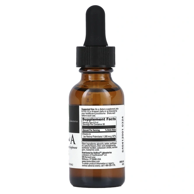 DaVinci Laboratories of Vermont, Liposomal A, 30 мл (1 жидк. унц.)