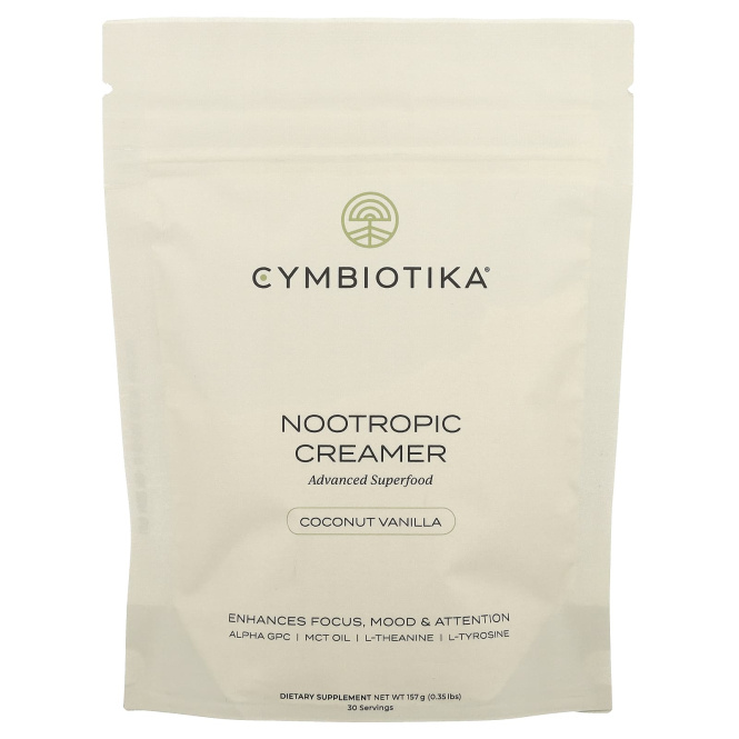 Cymbiotika, Ноотропные сливки, кокос и ваниль, 157 г (0,35 фунта)