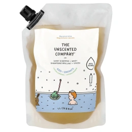 The Unscented Company, Kids, Shiny Shampoo + Wash, заправка, без отдушек, 1 л (33,8 жидк. Унции)