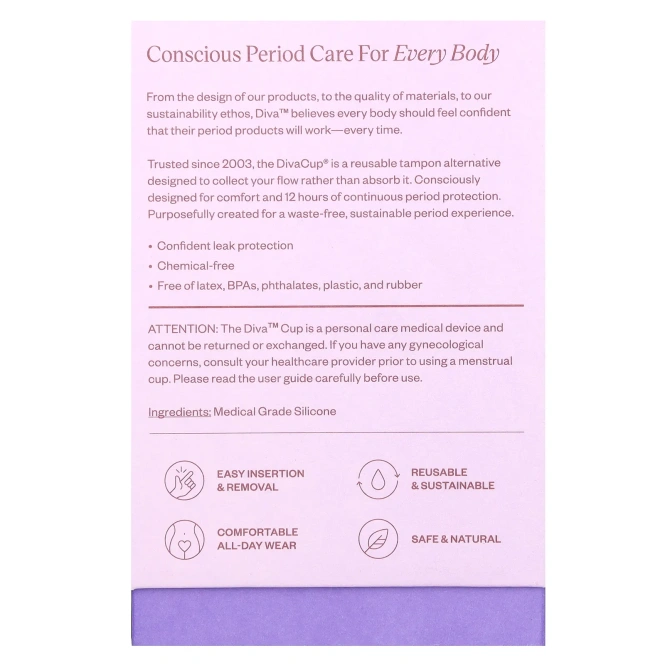 Diva International, Diva Cup, Модель 2, 1 менструальная чаша