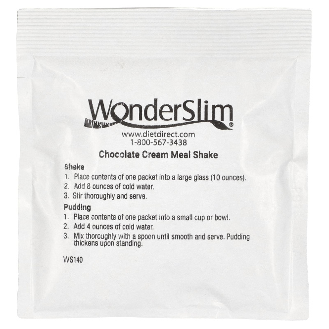 WonderSlim, коктейль, шоколадный крем, 7 пакетиков по 27 г