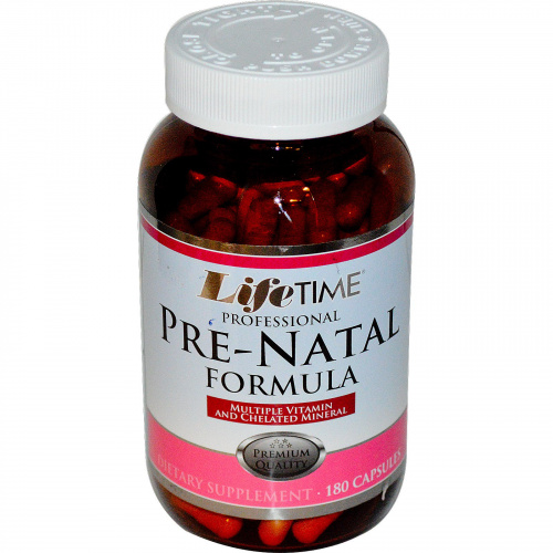 LifeTime Vitamins, Профессиональная пренатальная формула, 180 капсул