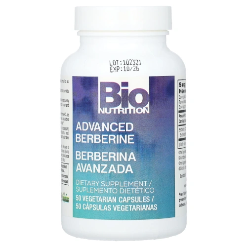 Bio Nutrition, Advanced Berberine, 50 вегетарианских капсул