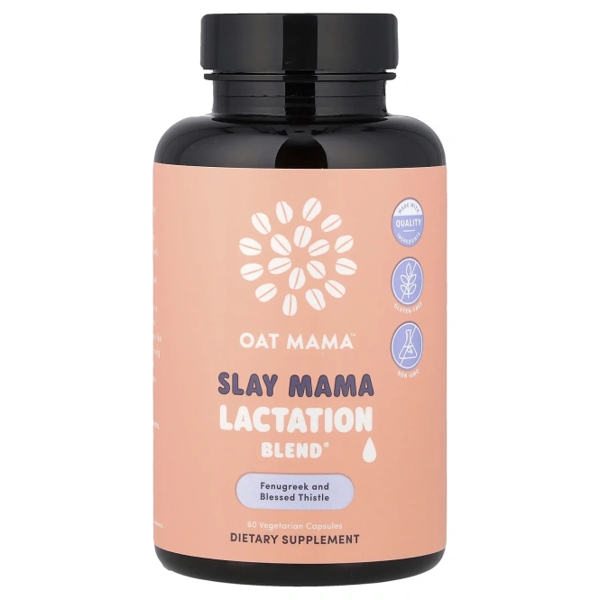 Oat Mama, Slay Mama, смесь для лактации, 60 вегетарианских капсул