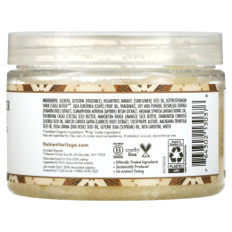 Nubian Heritage, Сырое масло ши, скраб для тела и рук, 340 г