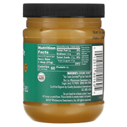 Wholesome Sweeteners, Inc., Органический, сырой нефильтрованный белый мед-спред, 454 г