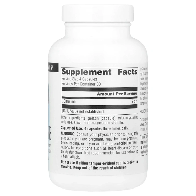 Source Naturals, L-цитруллин, 500 мг, 120 капсул