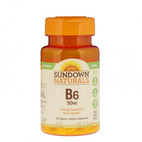 Sundown Naturals, B6, 50 mg, 150 Tablets