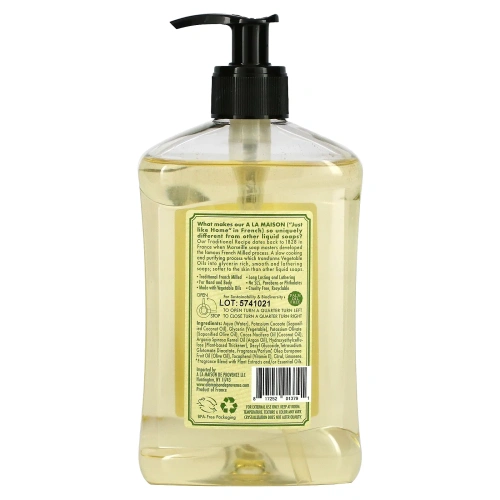 A La Maison de Provence, Liquid Soap For Hands & Body, Provence Lemon, 16.9 fl oz (500 ml)