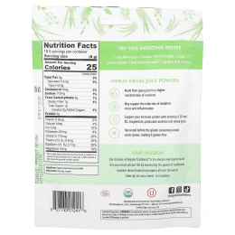 Organic Traditions, Порошок сока из ростков пшеницы, 150 г (5,3 унции)