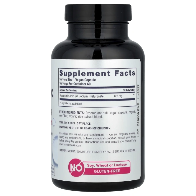NeoCell, Гиалуроновая кислота, 125 мг, 60 веганских капсул