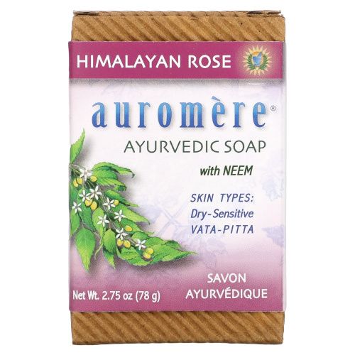 Auromere, Аюрведическое мыло с Гималайской розой Ним 2,75 унции