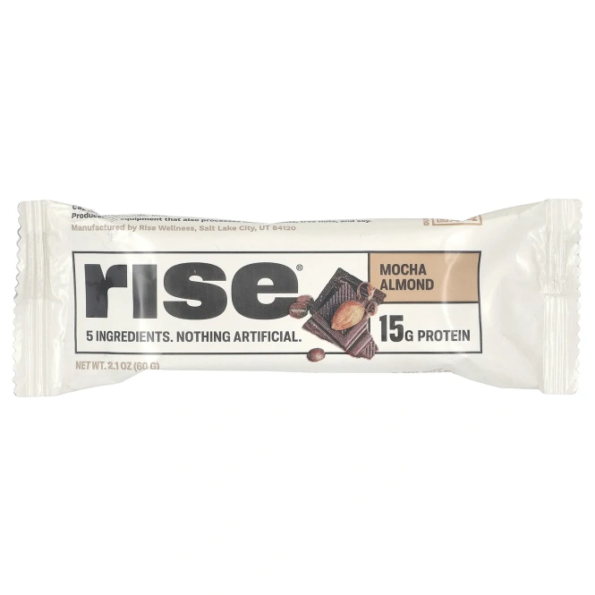 Rise Bar, Протеиновый батончик, мокко и миндаль, 12 батончиков, 60 г (2,1 унции)