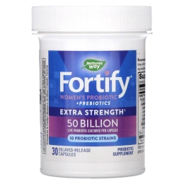 Nature's Way, пробиотики и пребиотики для женщин, с повышенной силой действия, 50 млрд КОЕ, 30 капсул с отсроченным высвобождением