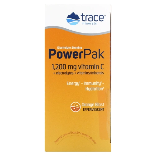 Trace Minerals Research, Электролиты для выносливости и силы с сочным апельсиновым вкусом, 0.23 унции, (6.5 г), 30 пакета