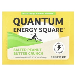 Quantum Energy Square, Кранч с соленым арахисовым маслом, 8 квадратов, 48 г (1,69 унции)