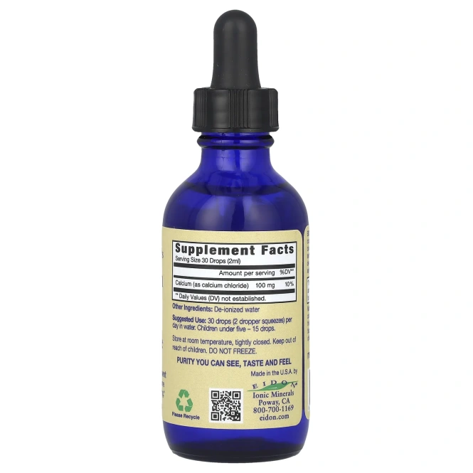 Eidon Ionic Minerals, Кальций, жидкий концентрат, 60 мл (2 унции)