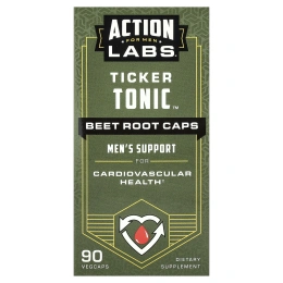 Action Labs, для мужчин, Ticker Tonic™, корнеплод свеклы, 90 растительных капсул