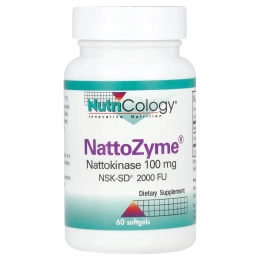 Nutricology, NattoZyme, 100 мг, 60 мягких таблеток