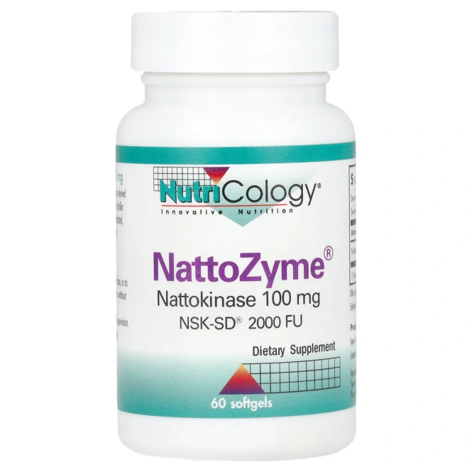 Nutricology, NattoZyme, 100 мг, 60 мягких таблеток