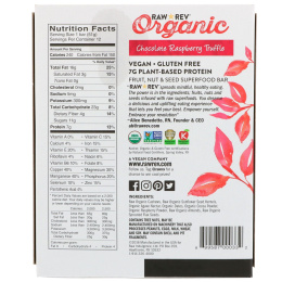 Raw Rev, Органический, шоколадно-малиновый трюфель, 12 батончиков, 1,8 унц. (51 г) каждый