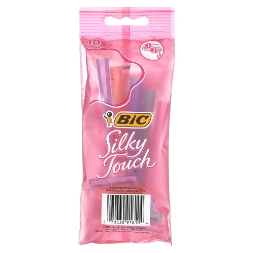 BIC, Silky Touch, одноразовые бритвенные станки, 10 шт.