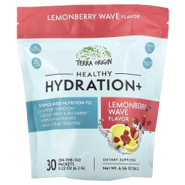 Terra Origin, Healthy Hydration+, Lemonberry Wave, добавка On the Go, 30 пакетиков по 6,2 г (0,22 унции)