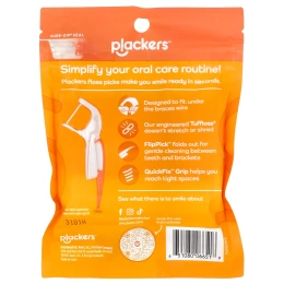 Plackers, Orthopick, зубочистки с нитью, 36 шт.