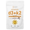 Micro Ingredients, витамины D3 и К2, 300 капсул