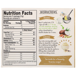 Natural Simply Delish, Натуральный пудинг быстрого приготовления, ваниль, 48 г (1,7 унции)