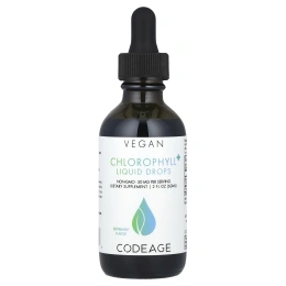 CodeAge, Vegan Chlorophyll + Liquid Drops, перечная мята, 50 мг, 60 мл (2 жидк. Унции)