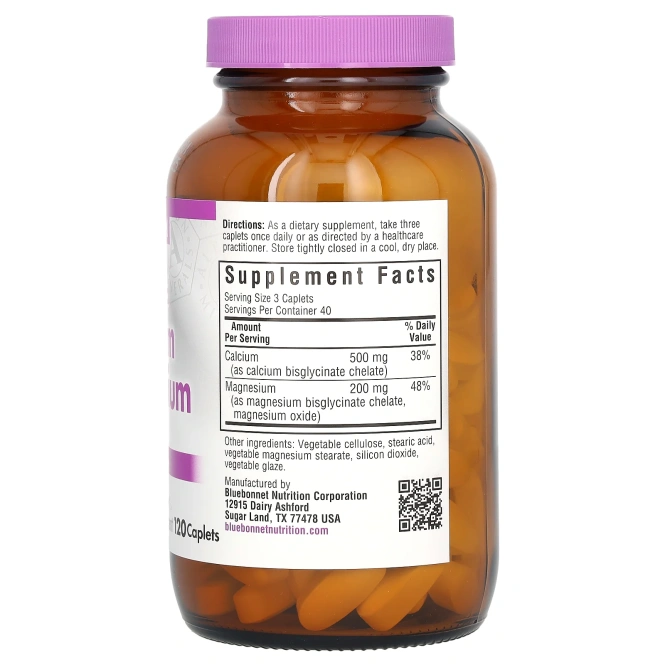 Bluebonnet Nutrition, Хелатный кальций и магний, 120 таблеток