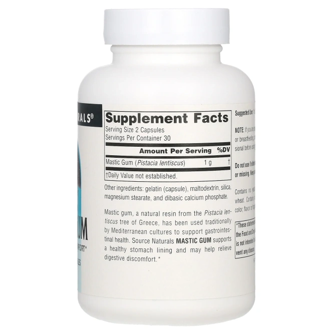 Source Naturals, Экстракт мастиковой смолы, 60 капсул