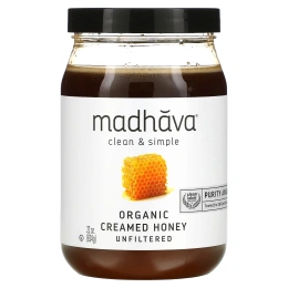 Madhava Natural Sweeteners, Clean & Simple, Органический крем-мед, нефильтрованный, 22 унции (624 г)