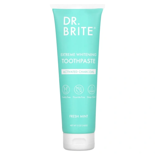 Dr. Brite, Натуральная отбеливающая зубная паста с активированным углем, Мята, 5 унц. (142 г)
